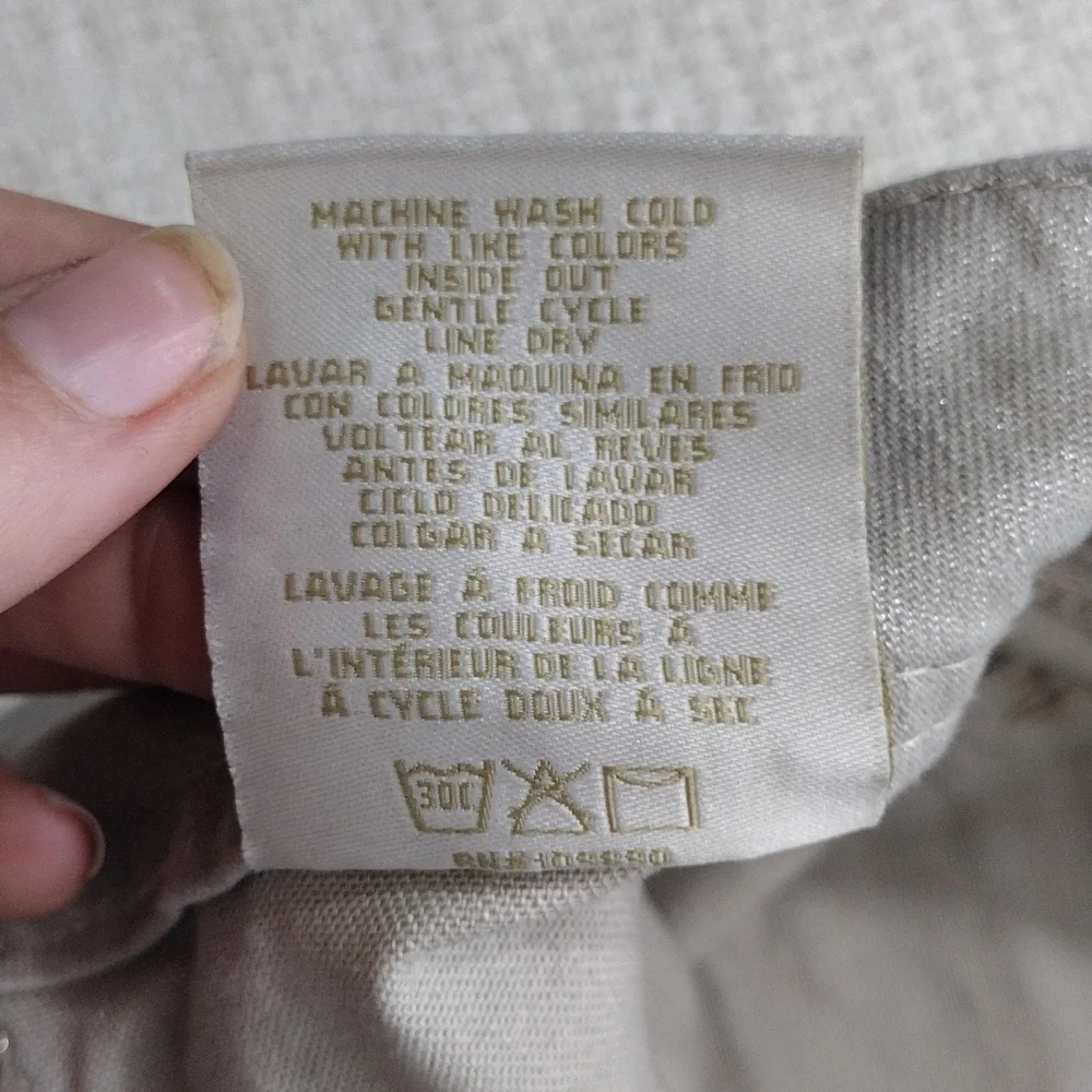 EUC Seven7 Tan Metallic Skinny jeans size 4 - Picture 15 of 15